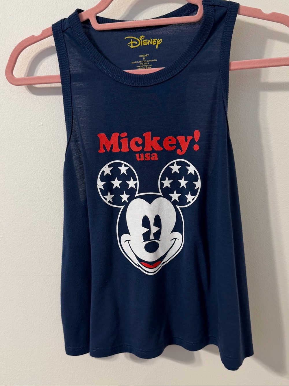 Disney Mickey USA Navy Tank Top
